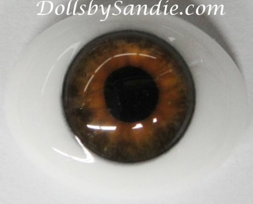 18 MM CC10 Brown Oval Glass Pabol  Doll Eyes Fast shipping 