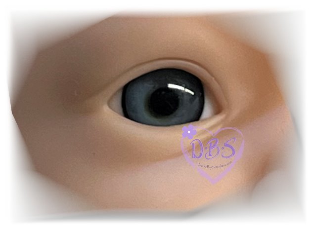 LAUSCHA GLASS HAND BLOWN  DOLL EYES IN SLATE GREY IN A VARIETY OF SIZES 