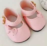 Red Patent Mary Jane Shoes w// Bow 72mm ~ REBORN DOLL SUPPLIES