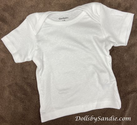 plain white t shirt 0-3 months