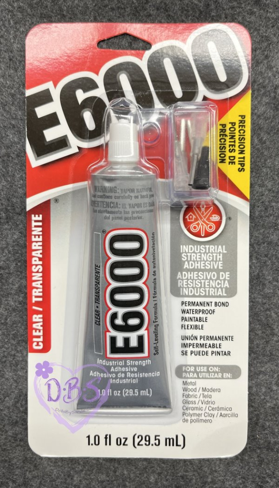 E 6000 glue small 1 oz clear great for fabric and flexible repairs