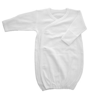 white preemie gown